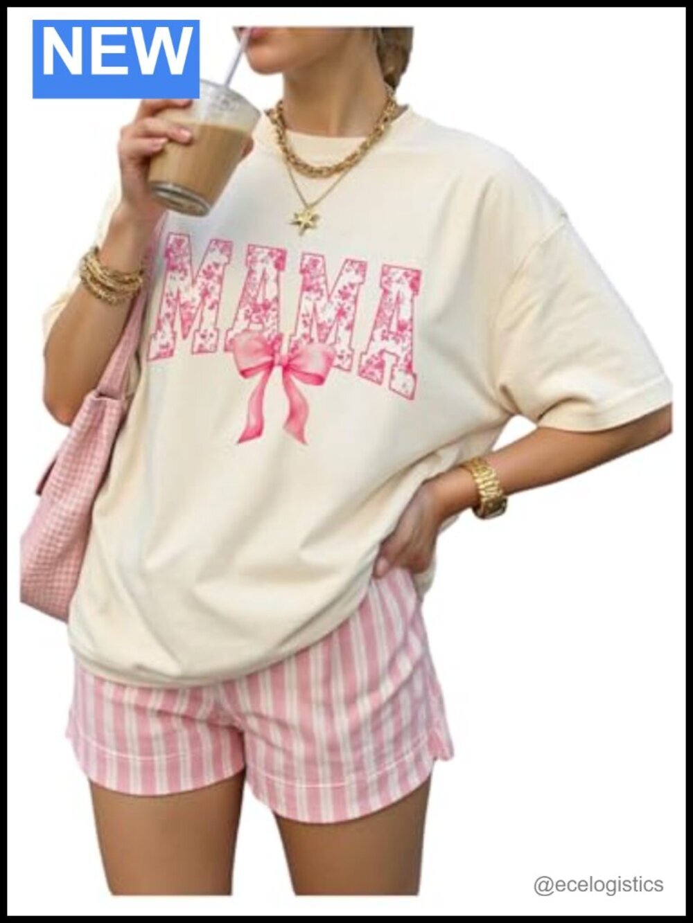Womens Bow Letter Graphic Tee Crew Neck Short Sleeve Floral Summer Tops